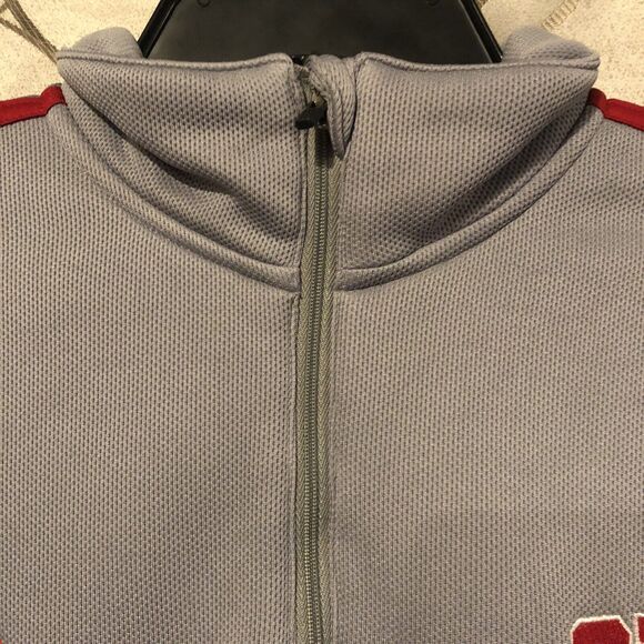 Adidas SMU Mustangs XL Basketball Pullover Jacket Gray Red Men's Quarter-Zip - Picture 4 of 11